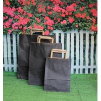 שקיות נשיאה מנייר - ידית שטוחה - מוזלות !!